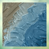 Ocean's Edge: een digitaal schilderij van rust Raamsticker (Vel 3)