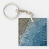 Ocean's Edge: een digitaal schilderij van rust Sleutelhanger (voorkant)