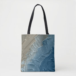 Ocean's Edge: een digitaal schilderij van rust Tote Bag