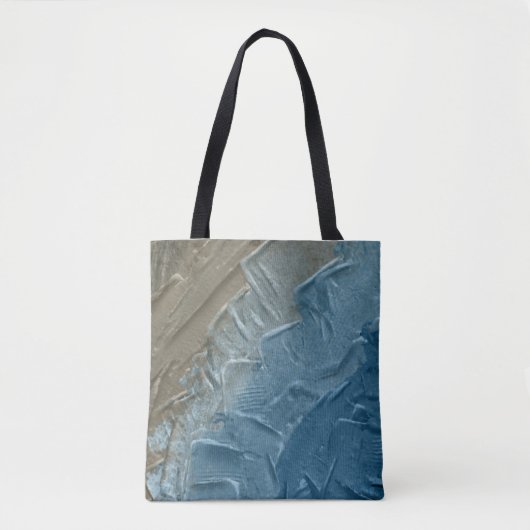 Ocean's Edge: een digitaal schilderij van rust Tote Bag (Voorkant)