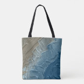Ocean's Edge: een digitaal schilderij van rust Tote Bag (Achterkant)