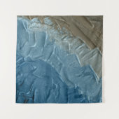 Ocean's Edge: een digitaal schilderij van rust Wandkleed (Voorkant (horizontaal))