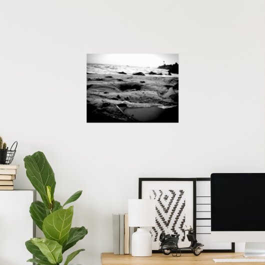 Ocean's Embrace B&W Poster (Thuiskantoor)