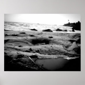 Ocean's Embrace B&W Poster