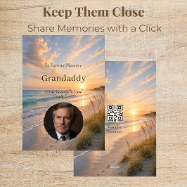 Ocean's Embrace Herdenkingsfotokaart met QR-code Feestdagen Kaart