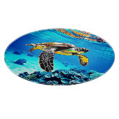 Ocean's Embrace: Zee Turtle's Journey Snijplank (Hoek)