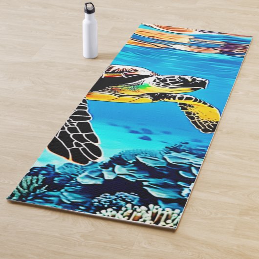 Ocean's Embrace: Zee Turtle's Journey Yogamat (In situ)