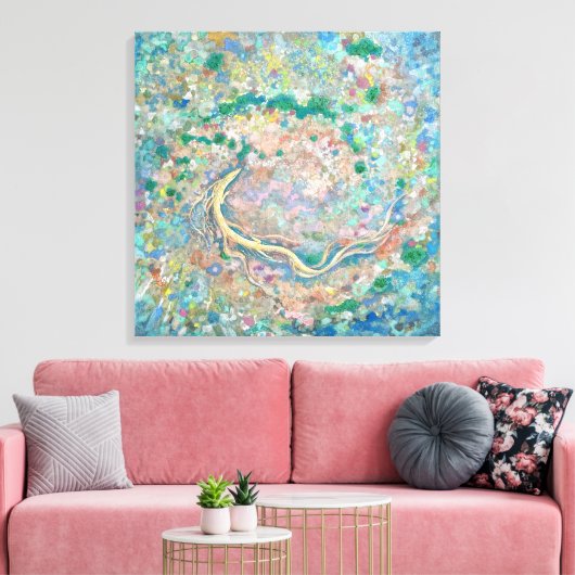 Ocean's Forest: Dragon's Current Canvas Afdruk (Insitu (Woonkamer))