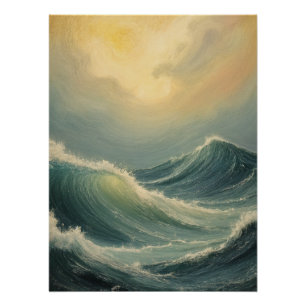 Ocean's Fury bij zonsopgang Perfect Poster