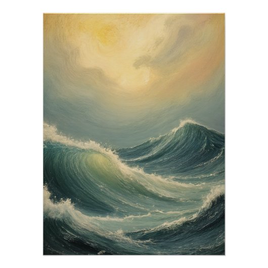 Ocean's Fury bij zonsopgang Perfect Poster (Voorkant)