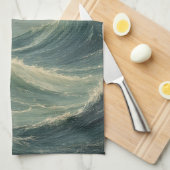 Ocean's Fury bij zonsopgang Theedoek (Quarter Fold)