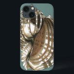 Ocean's Jewel iPhone 13 Hoesje<br><div class="desc">Een van de beste oceaanjuweel is in dit afbeelding. Vind deze grote Conch-zeeslag in dit omgevormde stuk moderne kunst. Dit grote Conch-seashell-afbeelding heeft een blauwgroen achtergrond en sepia en witte schelp. Ontspannen met dit geweldige stuk natuurwerk.</div>