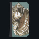 Ocean's Jewel Galaxy S4 Portemonnee Hoesje<br><div class="desc">Een van de beste oceaanjuweel is in dit afbeelding. Vind deze grote Conch-zeeslag in dit omgevormde stuk moderne kunst. Dit grote Conch-seashell-afbeelding heeft een blauwgroen achtergrond en sepia en witte schelp. Ontspannen met dit geweldige stuk natuurwerk.</div>