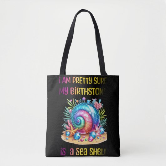 Ocean's Jewel-The Zee Shell Birthstone Tote Bag (Voorkant)