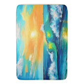 Ocean's Kiss: Sunset Waves Badmat (Voorkant Verticaal)
