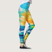Ocean's Kiss: Sunset Waves Leggings (Rechts)
