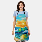 Ocean's Kiss: Sunset Waves Schort (Gedragen)