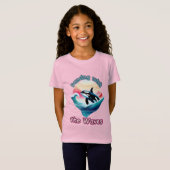 Ocean's Leap: Killer Orca in Aqua-kleuren T-shirt (Voorkant volledig)