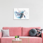 Oceans meisje Nautical Surreal Painingkunst Canvas Afdruk (Insitu (Woonkamer))