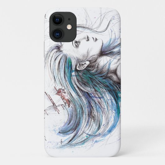 Oceans meisje Nautical Surreal Waterverf kunst Case-Mate iPhone Case (Achterkant)
