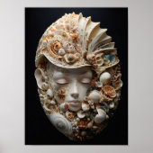 Ocean's Muse - Allegorische Vrouw Abstracte Kunst Poster (Voorkant)