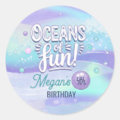Oceans of Fun Gepersonaliseerde Verjaardag ID1142 Ronde Sticker (Voorkant)