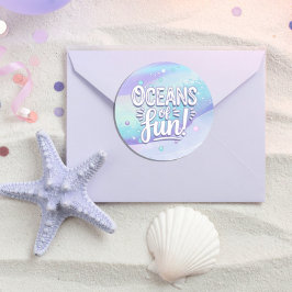 Oceans of Fun Typography ID1142 Ronde Sticker