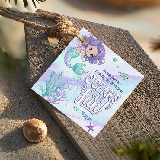 Oceans of Fun Zeemeermin Dank U V1 ID1142 Bedankjes Labels