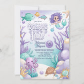 Oceans of Fun Zeemeermin Verjaardag V1 ID1142 Feestdagenkaart (Voorkant)