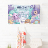 Oceans of Fun Zeemeermin Verjaardag V1 ID1142 Spandoek (Insitu)