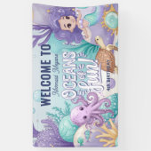 Oceans of Fun Zeemeermin Verjaardag V1 ID1142 Spandoek (Verticaal)