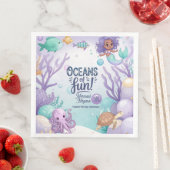 Oceans of Fun Zeemeermin Verjaardag V2 ID1142 Servet (Insitu)