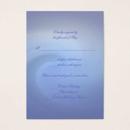 Oceans of Love Bruiloft Visitekaartjes (Voorkant)