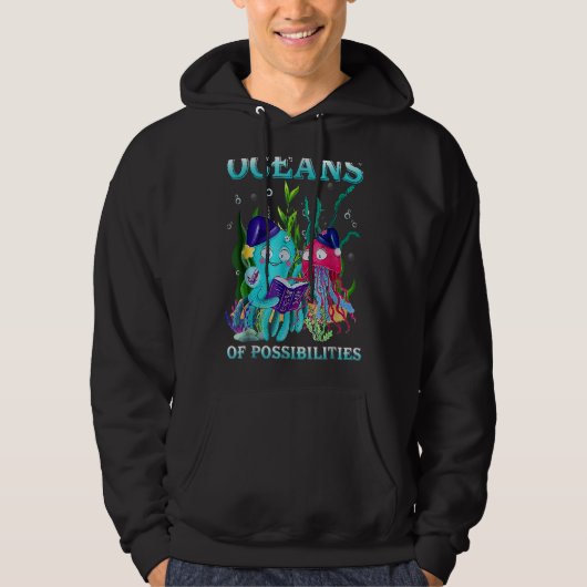 Oceans Of Possibilities Sea Animal Summer Reading Hoodie (Voorkant)