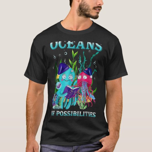 Oceans Of Possibilities Sea Animal Summer Reading T-shirt (Voorkant)