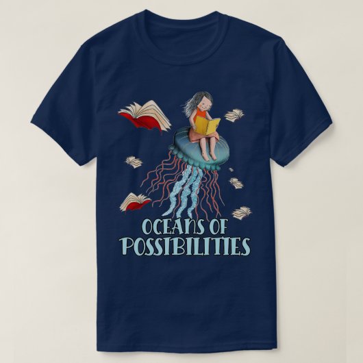 Oceans of Possibilities Summer Reading 2022 Librar T-shirt (Design voorkant)