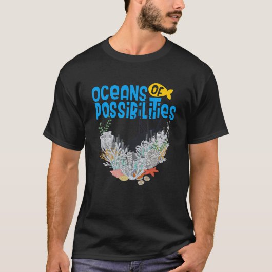 Oceans Of Possibilities Summer Reading Book Reef T-shirt (Voorkant)