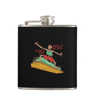 Oceans Roar Music to the Soul on a Flask Heupfles