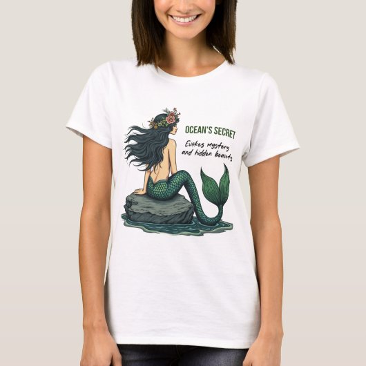 Ocean's Secret Mermaid Graphic T-shirt (Voorkant)