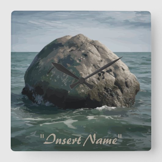 Ocean's Sentinel Vierkante Klok (Voorkant)