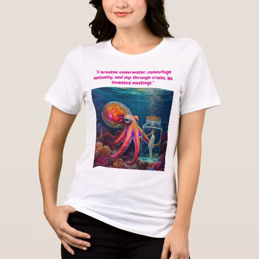Ocean's Silent Captive beroemd gemaakt door Octopu Tri-Blend Shirt (Voorkant)