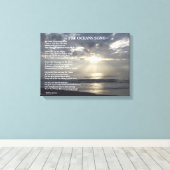 OCEANS SONG POEM CANVAS AFDRUK (Insitu (Houten vloer))