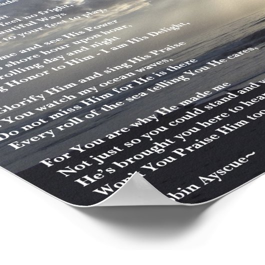 OCEANS SONG POEM POSTER (Hoek)