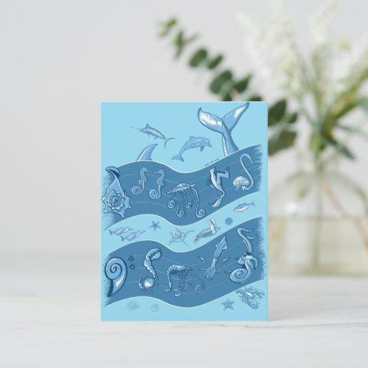 Ocean's symfonie briefkaart (Staand voorkant)