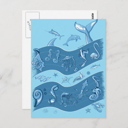 Ocean's symfonie briefkaart (Voorkant / Achterkant)