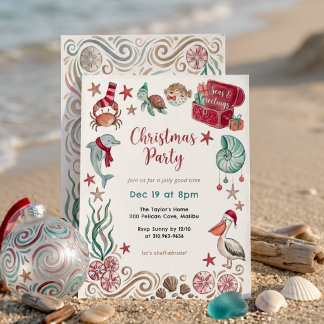 Oceanschat Kust & Groeten Kerstmis aan de kust Kaart