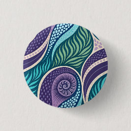 Oceanschelp & Zeewier Mandala Ronde Button 3,2 Cm
