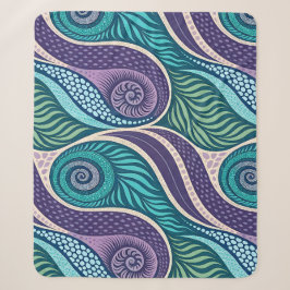 Oceanschelp & Zeewier Mandala Sherpa Deken