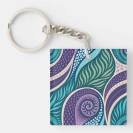 Oceanschelp & Zeewier Mandala Sleutelhanger