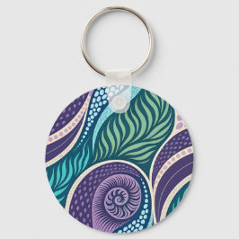 Oceanschelp & Zeewier Mandala Sleutelhanger